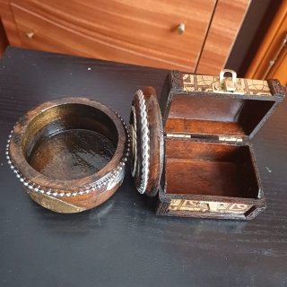Set de 2 Cajas Decorativas de Madera
