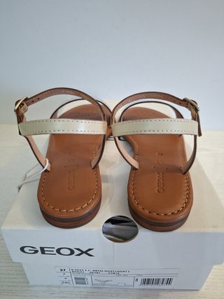 Sandalias Geox Sozy S Plateadas Talla 37