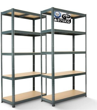 Arebos 2 estanterías de 180x90x40 de carga pesada