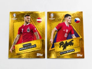 2 Cartas Topps Euro 2024 - Arnautovic y Schick