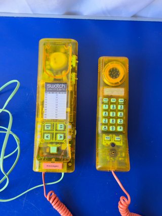 Telefono Vintage Swatch Twintam Trasparente Giallo