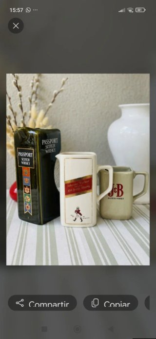 Set di brocche pubblicitarie vintage per whisky