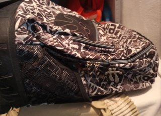 Mochila  Totto negra y gris con ruedas