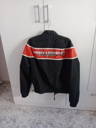 Chaqueta Harley Davidson Negra y Naranja