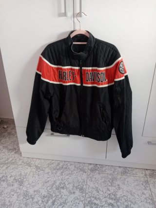 Chaqueta Harley Davidson Negra y Naranja