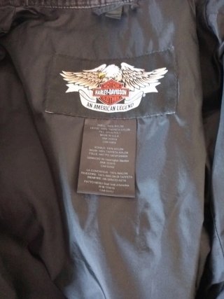 Chaqueta Harley Davidson Negra y Naranja