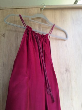 Vestido largo fucsia estilo boho Azalea