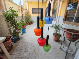 Lampadario a sospensione multicolore