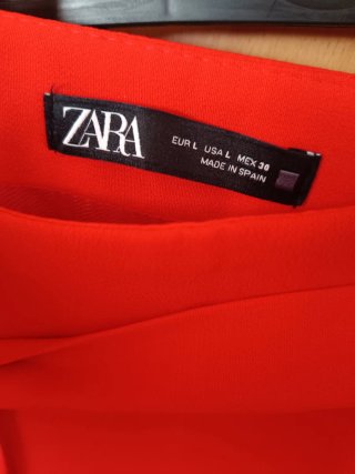 Falda pantalón roja Zara