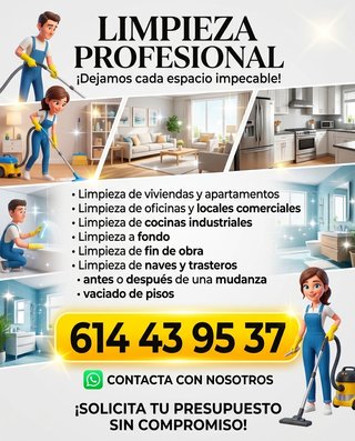 LIMPIEZA DE NAVES, TRASTEROS, FIN DE OBRAS ETC
