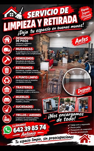 Servicio de Retirada de Muebles y Limpieza