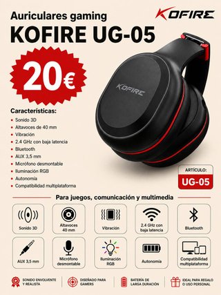 Auriculares Gaming KOFIRE UG-05