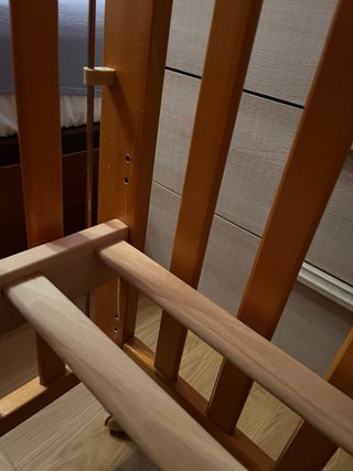 Cuna de madera de haya 70x140