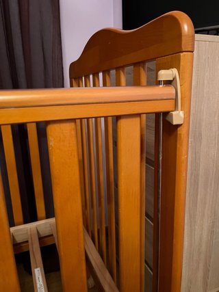 Cuna de madera de haya 70x140