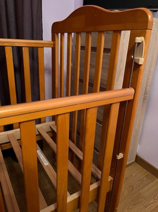 Cuna de madera de haya 70x140