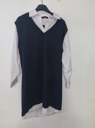 Zara Maglia Gilet con Camicia