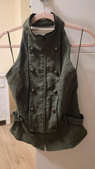 Chaleco Zara Verde Talla S