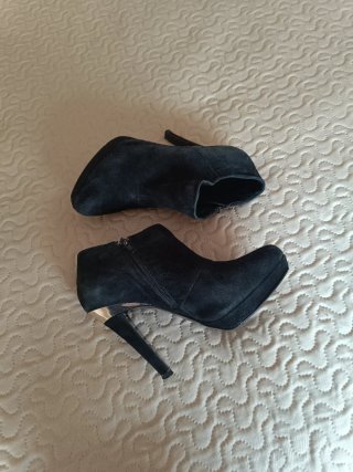 Botines de ante negros Mango Talla 37