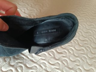 Botines de ante negros Mango Talla 37