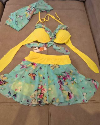 Bikini con Estampado de Mariposas
