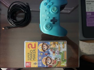 Lote Mando Switch y Super Mario Maker 2
