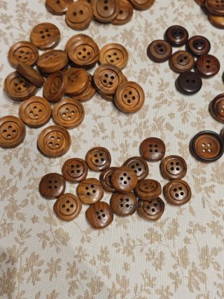 Lote botones de madera para costura