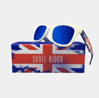 Gafas de Sol Skull Rider Blancas y Azules