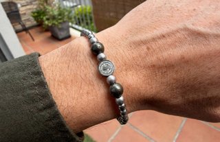 Pulsera Acero Inoxidable San Benito 19cm - Hombre