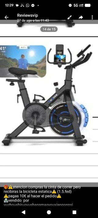 Bicicleta Estática de Entrenamiento