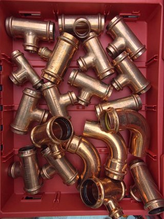 Set de 19 piezas de cobre para prensar
