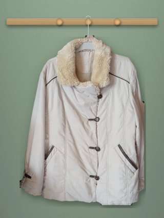 Chaqueta Acolchada Beige Talla 44
