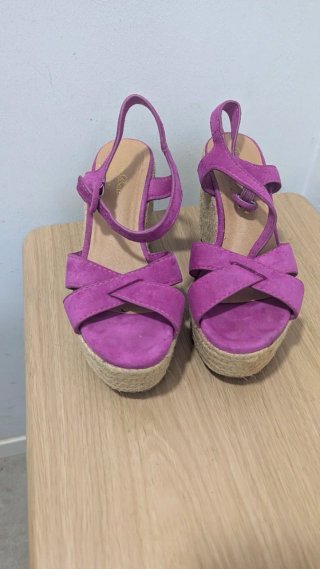 Sandalias de Esparto Fucsias Talla 40