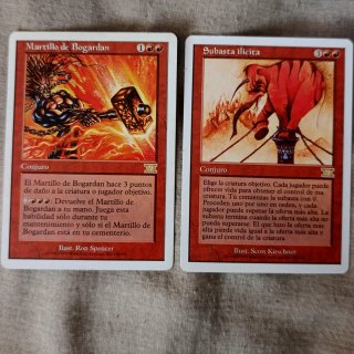 Carta Magic Martillo de Bogardan y Subasta ilicita