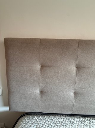 Cabecero Capitoné Chenille Gris 180x55cm