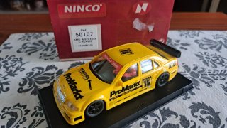Coche Scalextric Ninco Mercedes ProMarkt Amarillo