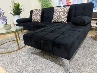 Sofá Cama Chaise Longue Negro