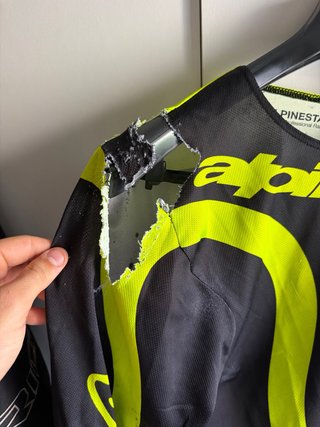 Camiseta Alpinestars Enduro/Motocross Negra y Amar