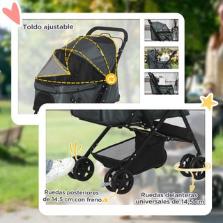 Carrito para Perro Plegable Mango Reversible Usado