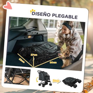 Carrito para Perro Plegable Mango Reversible Usado