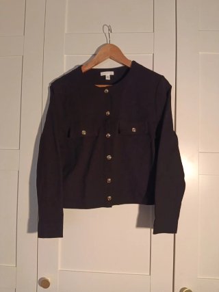 Chaqueta H&M Negra Botones Dorados