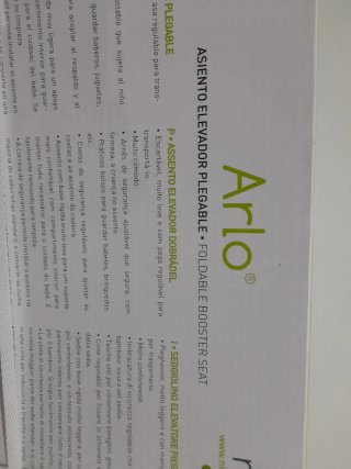 Asiento Elevador Plegable Nio Arlo. Precintado.
