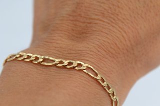 Pulsera Fígaro Hombre de Oro 18 Kilates.R:00290.