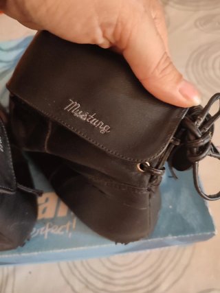 Botines Mustang Negros Talla 40 Mujer Poco Uso