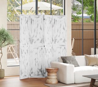 Biombo decorativo blanco