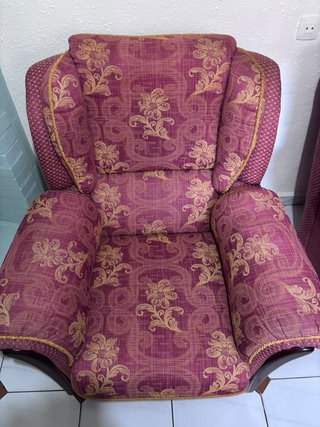 Pack 2 sillones tela y madera