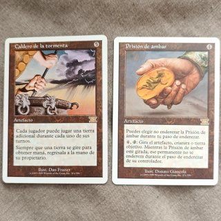 Carta Magic Caldero de la tormenta y Prisión ambar