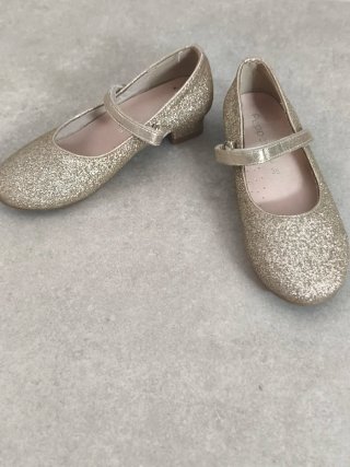 Zapatos de Niña con Purpurina Oro Talla 35