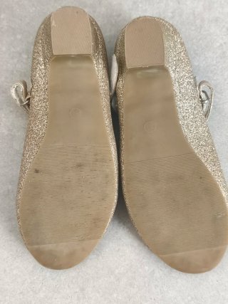 Zapatos de Niña con Purpurina Oro Talla 35