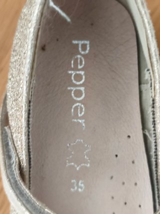 Zapatos de Niña con Purpurina Oro Talla 35