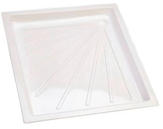 Plato ducha 665x665mm blanco camper + Desagüe